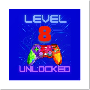 Level Unlocked Ultimate Gamer Graphic "8" Posters and Art